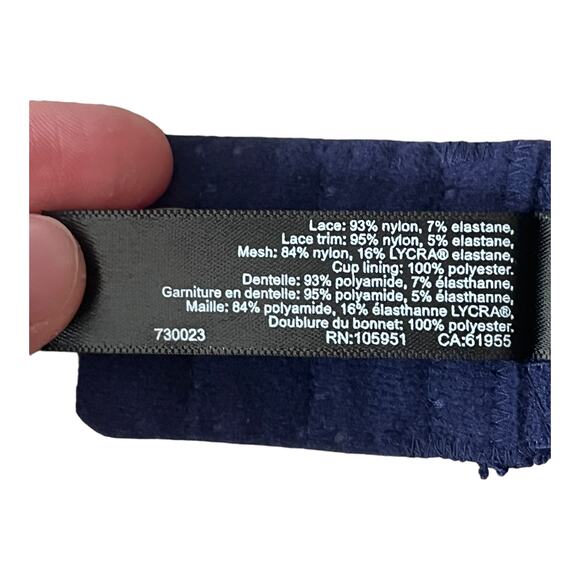 Natori bra 730023 Feathers underwire contour blue size 32D - Picture 7 of 9